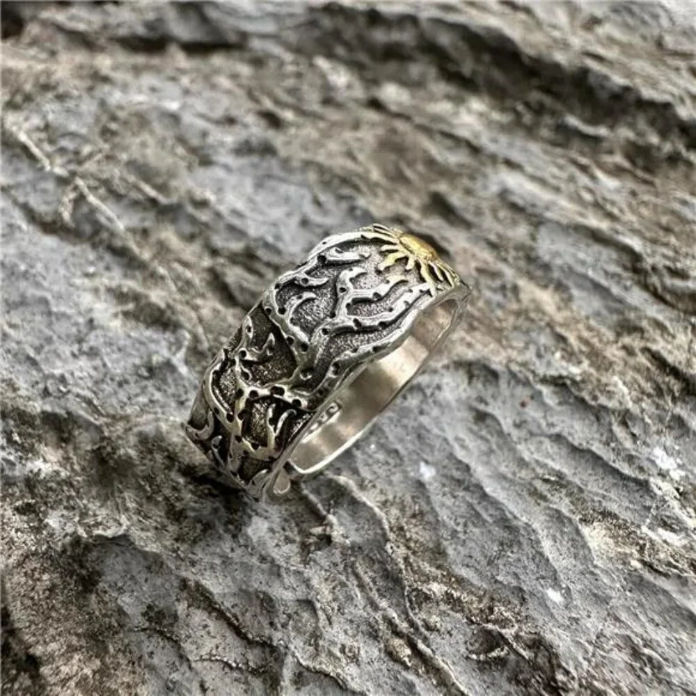 Men's Rings Silver Plated Brass Rings for Men Adjustable Open Rings, Trendy - Picture 6 of 7